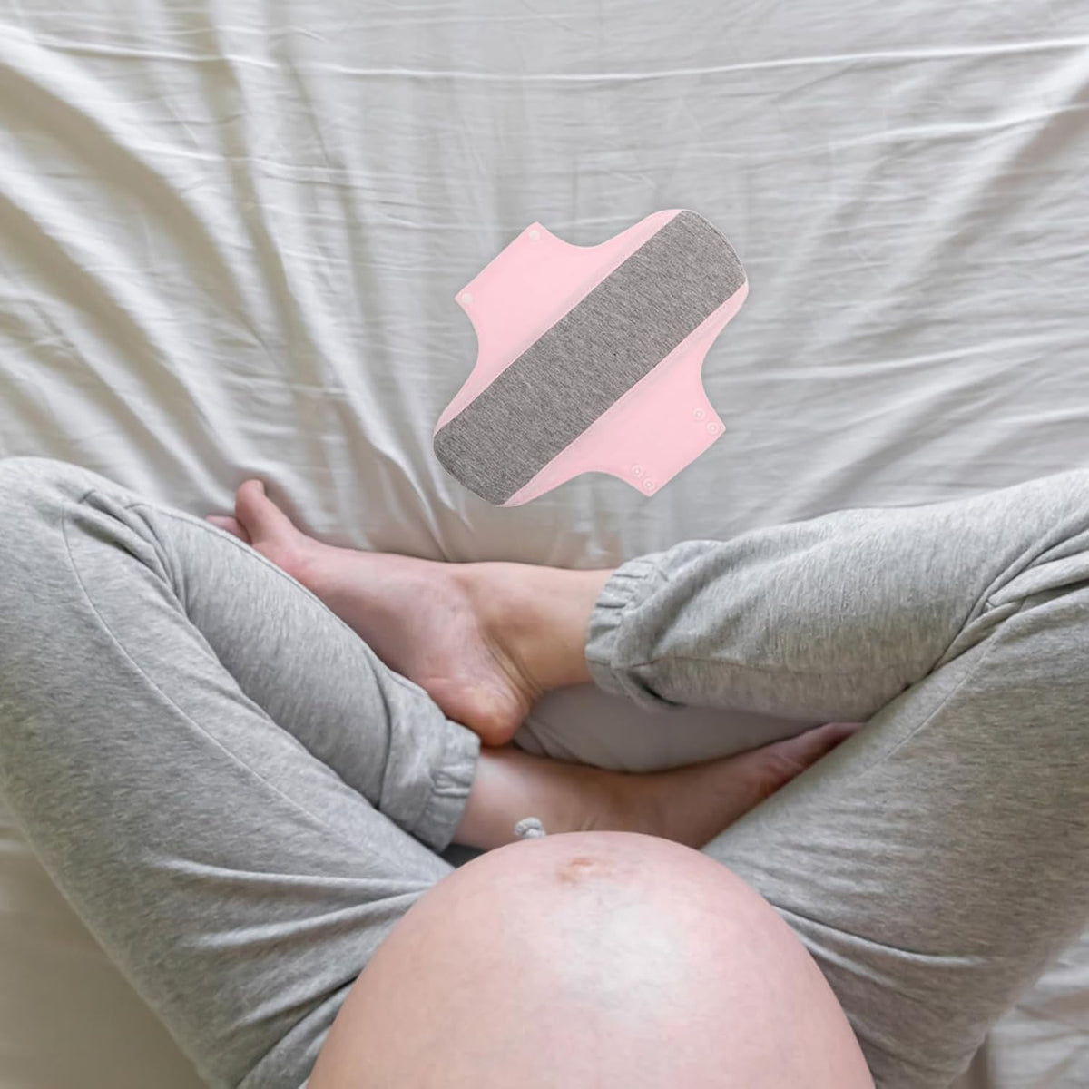 Overnight Postpartum Maternity Pads 2Pcs Washable Leakproof Cotton Liners for Bladder Control and Postnatal Care Women