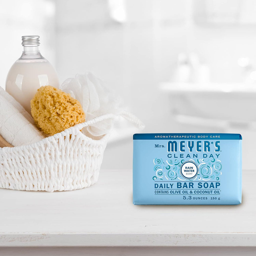 MRS. MEYER'S CLEAN DAY Bar Soap, Rain Water, 5.3 oz, 1 Bar