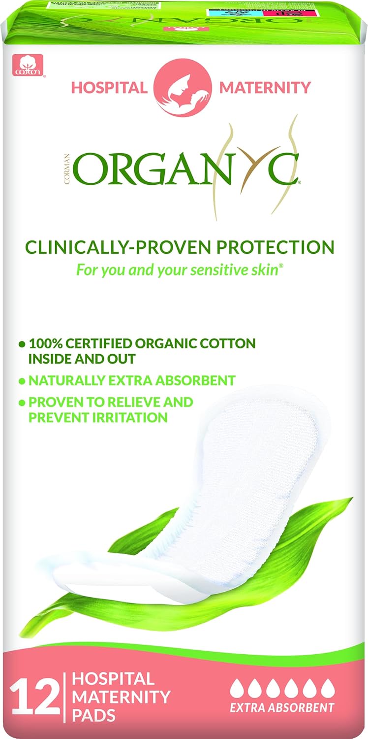 Organyc Pads - Maternity First Days, 12 count (Pack of 2)