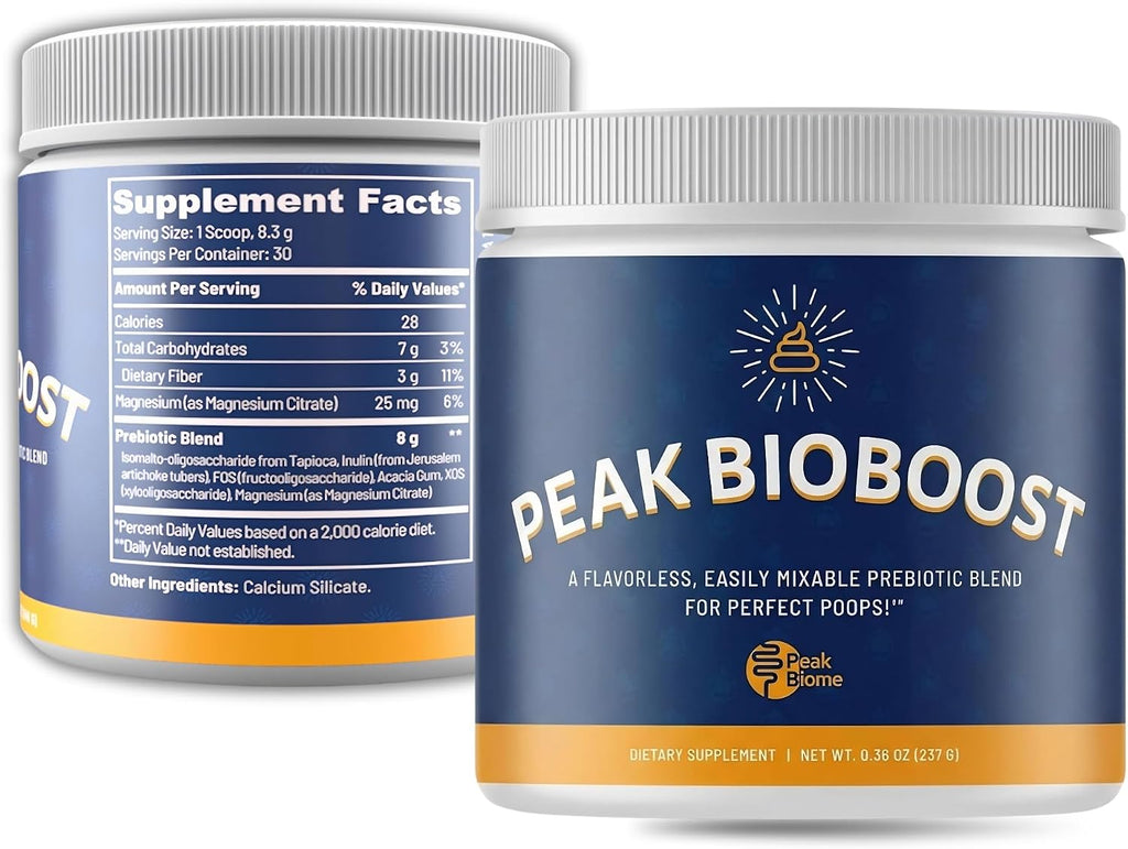 Peak BioBoost Prebiotic Fiber Supplement, 30 Servings | Flavorless, Easy To Dissolve Powder, No Gluten, Soy or Dairy, 1 Month Supply