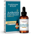 Frankincense & Myrrh Arthritis Pain Relief Rubbing Oil, Dr Recommended 2 oz | Penetrating menthol + 9 essential oils. Ease joint, back, knee, shoulder & muscle pain to reduce inflammation. Fast Relief.