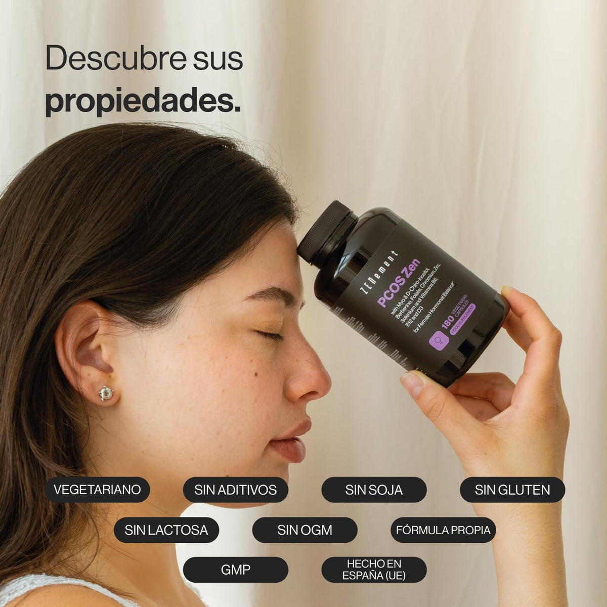 PCOS Zen - Myo-Inositol and D-Chiro-Inositol - Complete Formula for Polycystic Ovaries (PCOS/SOP) - Hormonal Balance and Female Metabolic Support - 180 Vegetable Capsules - Zenement
