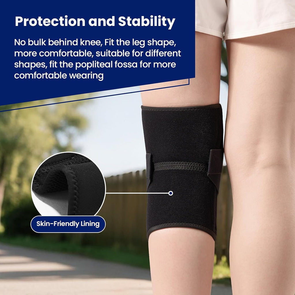 JOMVD Knee Brace for Knee Pain, Meniscus Tear, Adjustable Knee Support with Side Spring Stabilizers for Meniscus Tear, ACL, Arthritis, Knee Pain Relief, Women and Men, Large