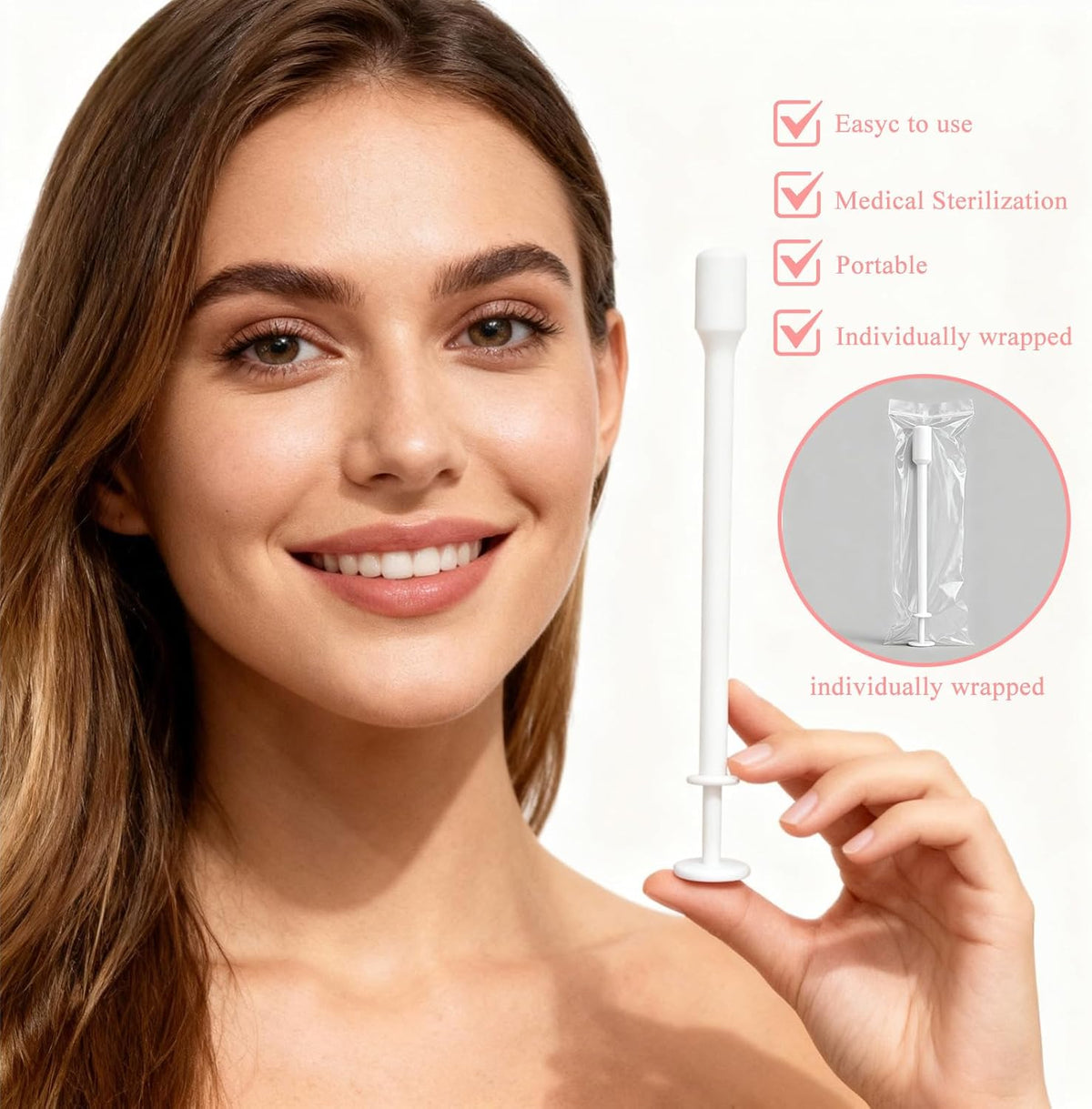 20Pcs Suppository Applicator, Boric Acid Suppository for Women，Individual Packaging，Safe, Gentle and Portable Vaginal Suppository Applicator, Disposable Gynecological Drug Applicator, for Most Boric Acid Suppository,Pills, Tablets, Gel Enhancer