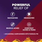 Vicks PainQuil Pain Relief Acetaminophen 1000mg Max Strength Honey Flavored Adult Pain Reliever Liquid 2x12oz, Backache Headache Relief, 1 Daytime Pain Reliever x 1 Nighttime Pain Relief + Sleep Aid
