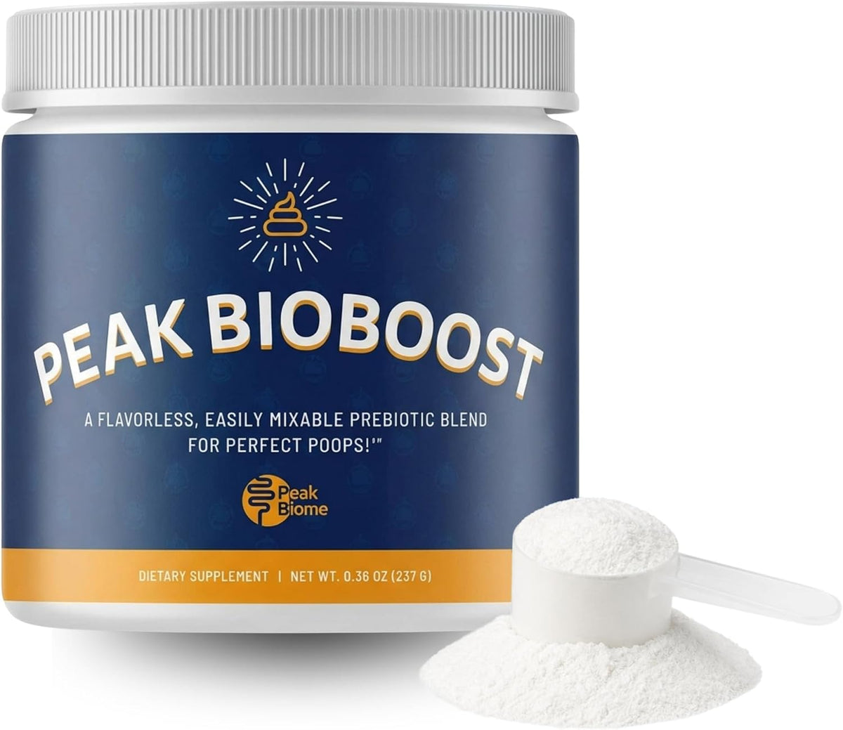 Peak BioBoost Prebiotic Fiber Supplement, 30 Servings | Flavorless, Easy To Dissolve Powder, No Gluten, Soy or Dairy, 1 Month Supply