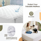 Ayka 100% Waterproof Cotton Quilted Mattress Protector King Size Breathable Hypoallergenic Noiseless Ultra Soft Fitted Bed Protector 78x72 inch Mattress/Bed Cover (King 78x72 inch | 6.5x6 ft, White)