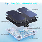 Lepulse Scale for Body Weight, Smart Digital Bathroom Weight Scale with Bmi | Body Fat Muscle Mass,20 Body Composition Metrics, 4.68"Large Display, Heart Rate, Accurate Bluetooth Weighing Scale with App