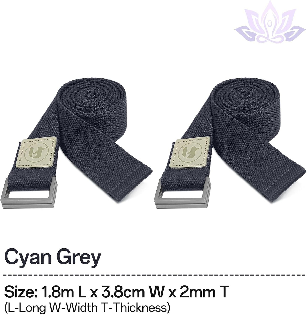 Yoga Straps 1.8M or 2.5M, Durable Cotton Yoga Straps for Stretching, Adjustable Yoga Belt Strap for Yoga, Dance, Gym Workouts