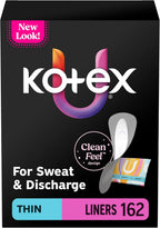 Kotex Daily Wrapped Liners, Light Absorbency, Thin, 162 Count (Packaging May Vary)