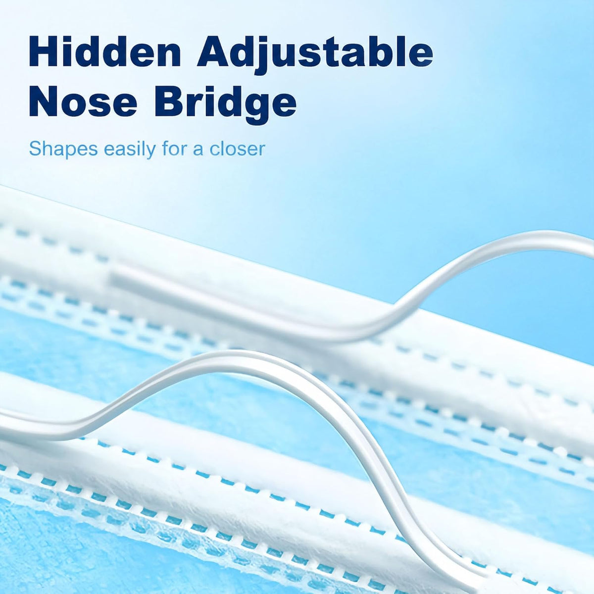 Disposable Face Masks 100 Pack, 3 Ply Breathable Filter Mask with Adjustable Nose Clip & Soft Elastic Ear Loops