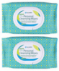 Epielle Personal Cleansing Wipes | Natural Ingredients | Flushable Wet Wipes | Travel Size, Daily Use | 2 Pack | Korean Skincare