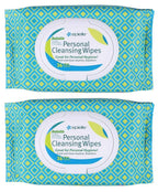 Epielle Personal Cleansing Wipes | Natural Ingredients | Flushable Wet Wipes | Travel Size, Daily Use | 2 Pack | Korean Skincare