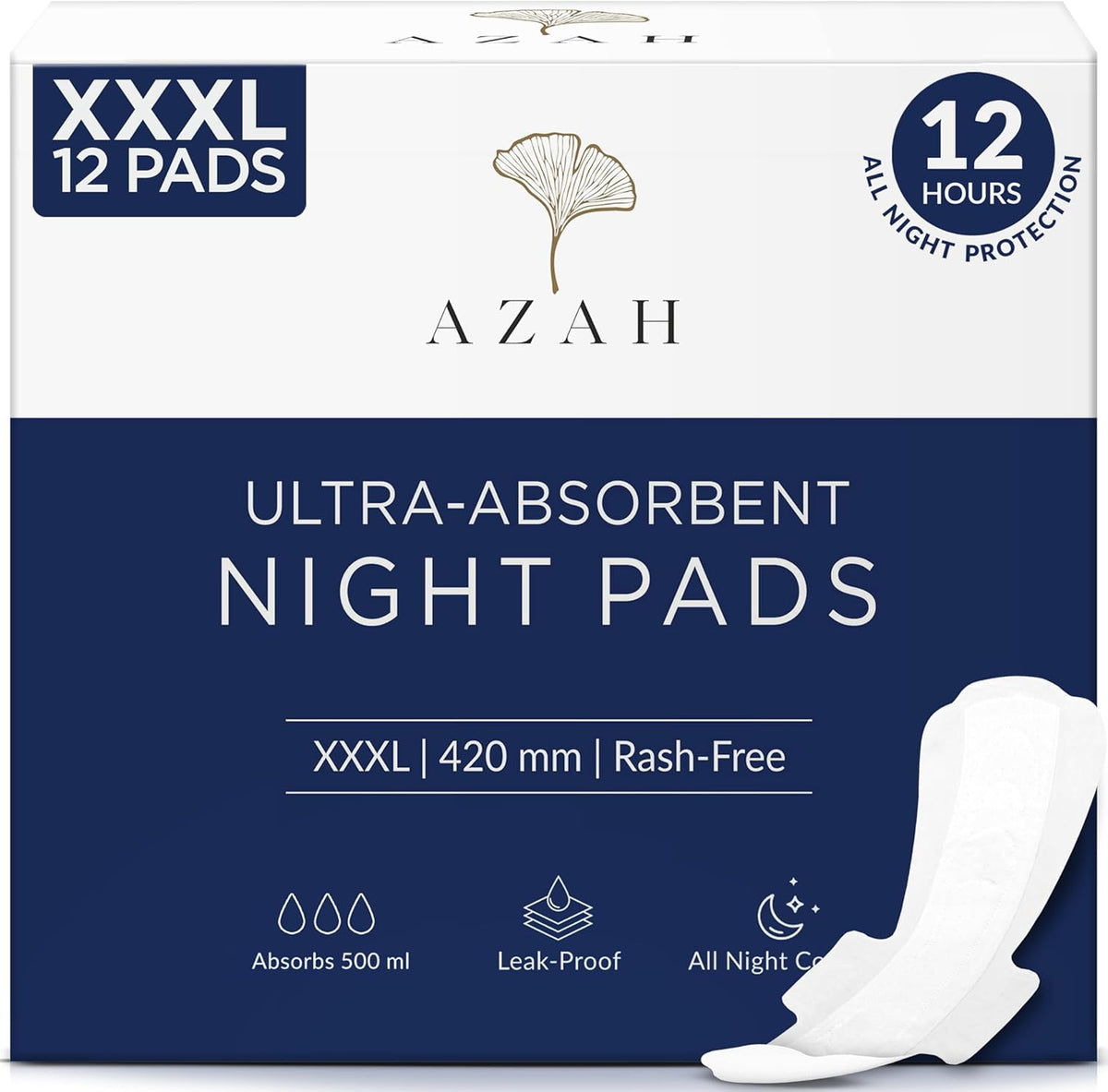 XXXL Sanitary Pads Overnight 12 pieces