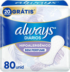 Always Panty Liners Fragrance-Free Hypoallergenic 80 pieces