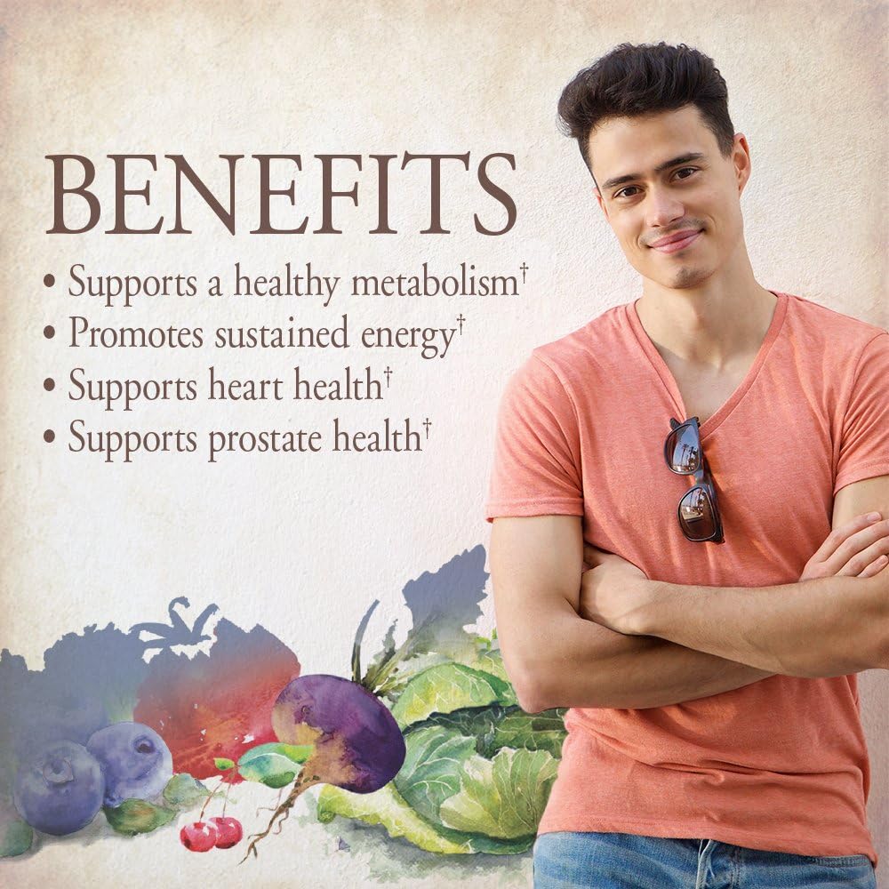 Garden of Life Organics Men's Once Daily Multivitamin, 30 Tablets | Organic Mens Vitamins & Minerals, Vitamin C, Zinc, Vegan, For Health & Well-Being, Whole Food
