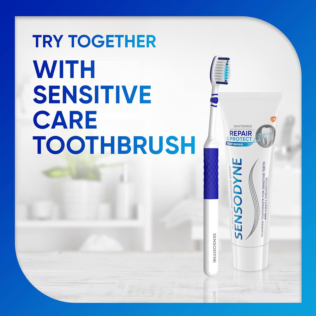 Sensodyne Repair and Protect Whitening Toothpaste, 3.4 oz (Pack of 2) | Toothpaste for Sensitive Teeth and Cavity Prevention