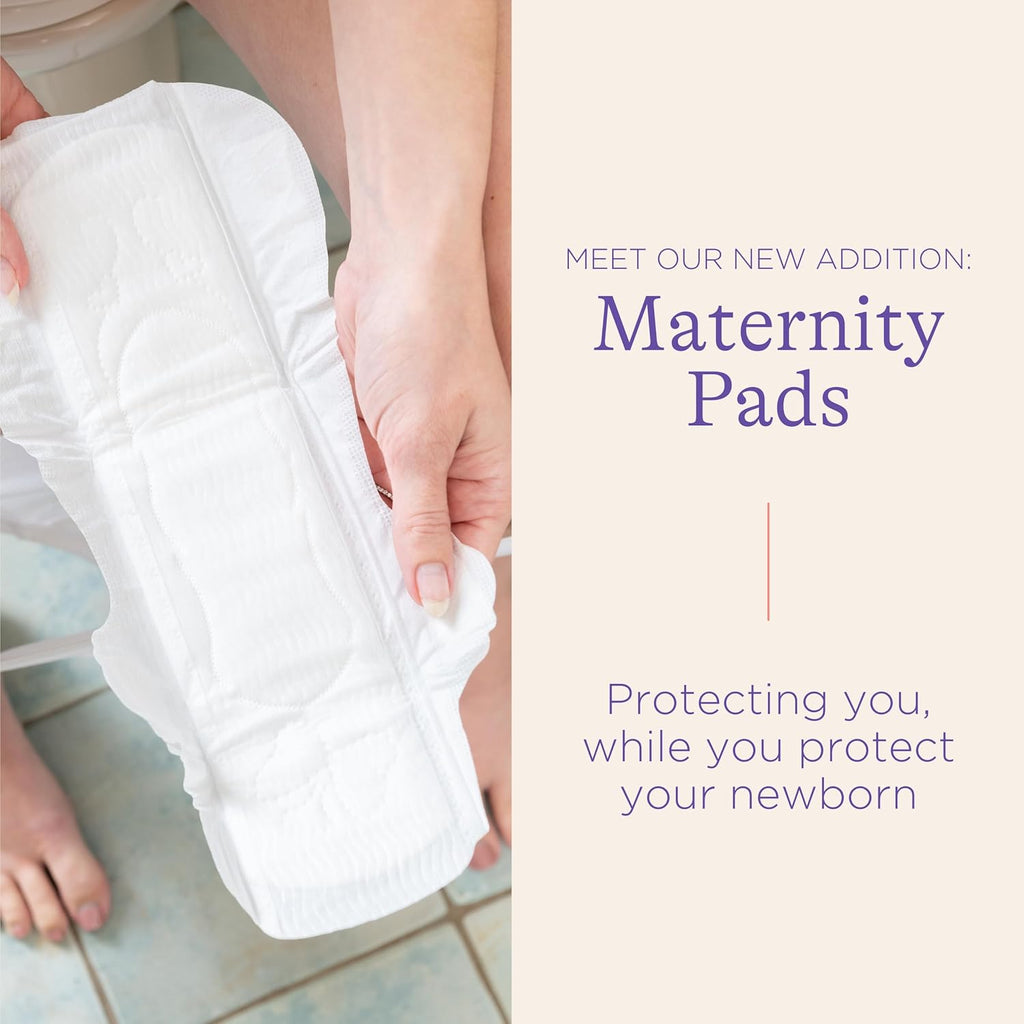Lansinoh Postpartum Maxi Pads Bundle, 40 Count, Heavy Absorbency Overnight Pads with Wings, Includes 2 Sizes for Extra Protection, Postpartum Essentials