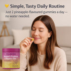 Women’s Probiotic + Slippery Elm Gummies – Pineapple Flavor | Supports Intimate Balance, pH & Healthy Flora | 60 Gummies
