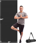 CAMBIVO Extra Long Wide Yoga Mat, Thick PVC Workout Mat | For tall and plus-size, cushioned PVC with non-slip bottom, for home gym pilates barefoot and bodyweight training