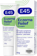 E45 - Eczema Relief Cream | Steroid Free Cream For Mild to Moderate Eczema and Psoriasis | 60g