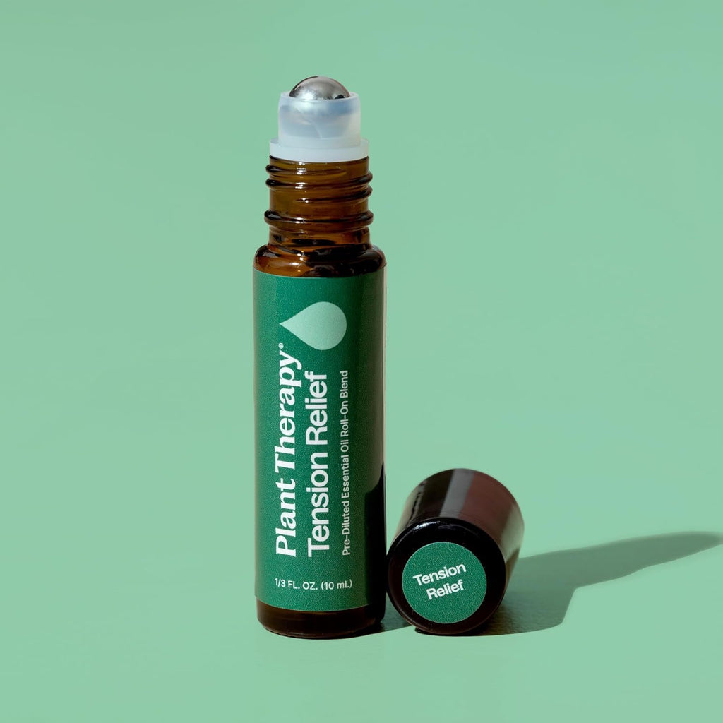 Plant Therapy Tension Relief Essential Oil Blend Pre-Diluted Roll-On, 10 mL