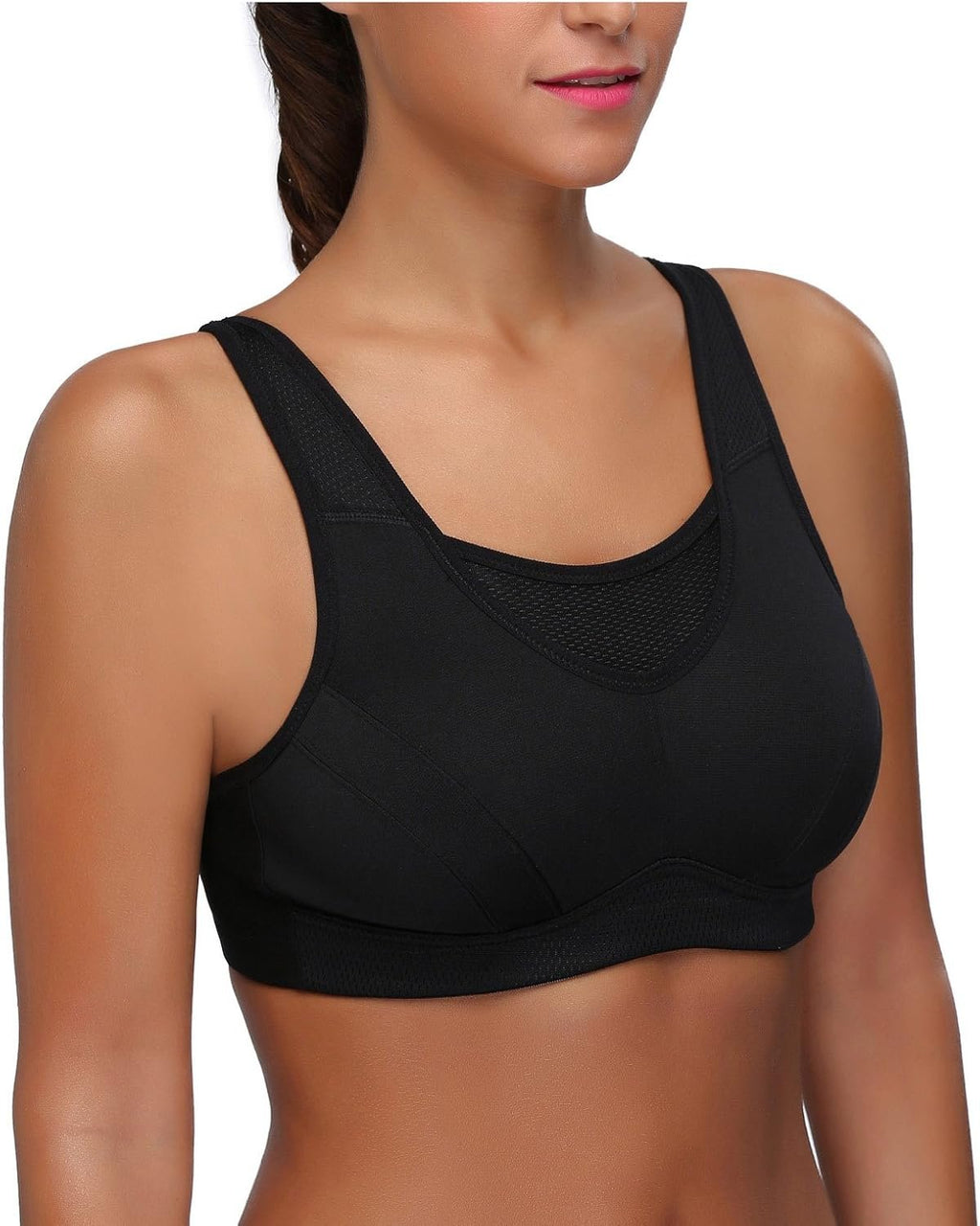 Wingslove High Impact Sports Bras for Women Plus Size Non Padded Wirefree Workout Bra Bounce Control