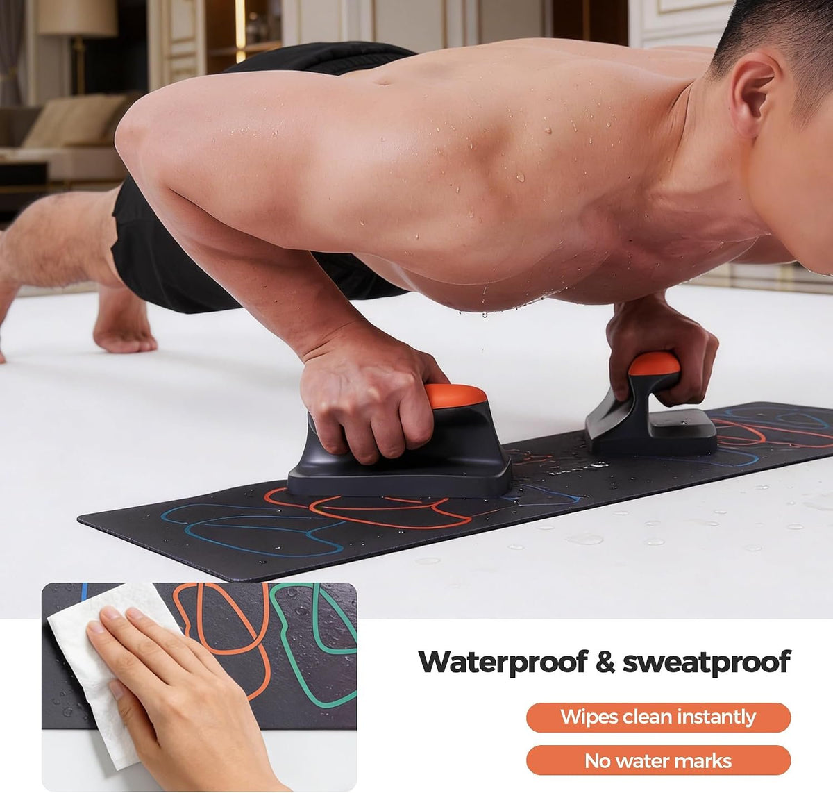KEEP Wrist-Friendly Push Up Board - Ergonomic Push Up Grips