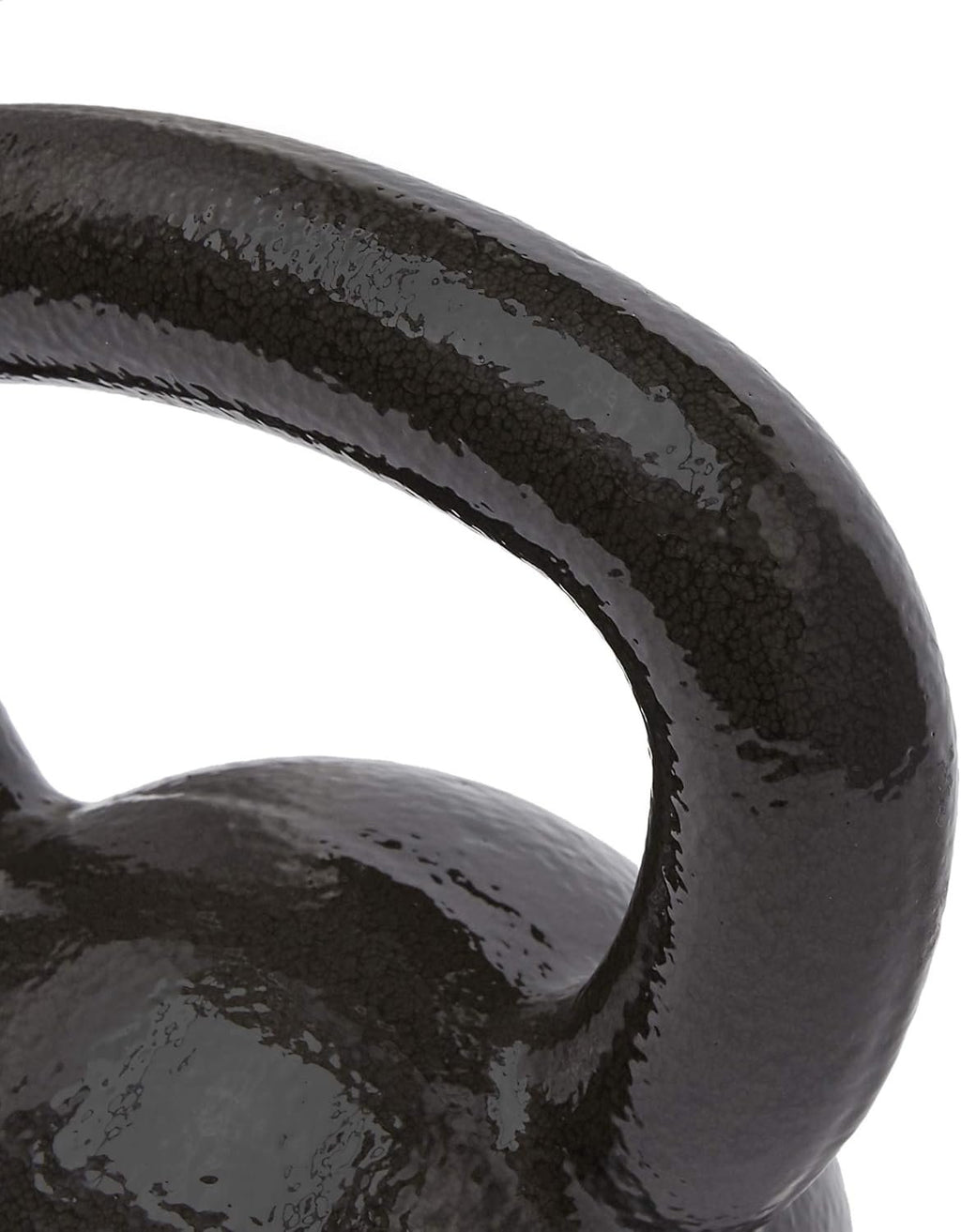 Amazon Basics Cast Iron Kettlebell for Strength Training, Textured Wide Handle, Black