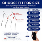 JOMVD Knee Brace for Knee Pain, Meniscus Tear, Adjustable Knee Support with Side Spring Stabilizers for Meniscus Tear, ACL, Arthritis, Knee Pain Relief, Women and Men, Large