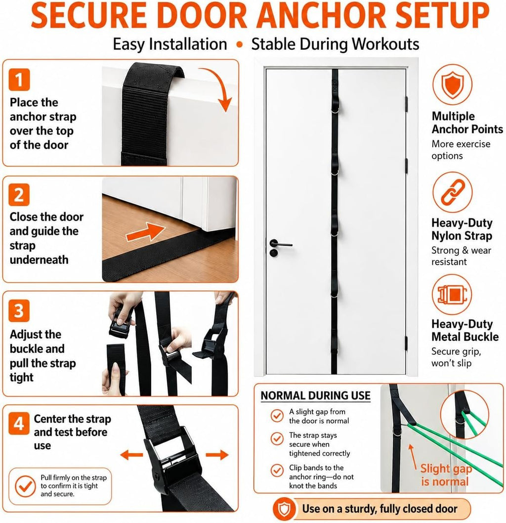 Resistance Bands Set with Handles and Door Anchor for Full Body Workout