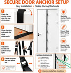 Resistance Bands Set with Handles and Door Anchor for Full Body Workout