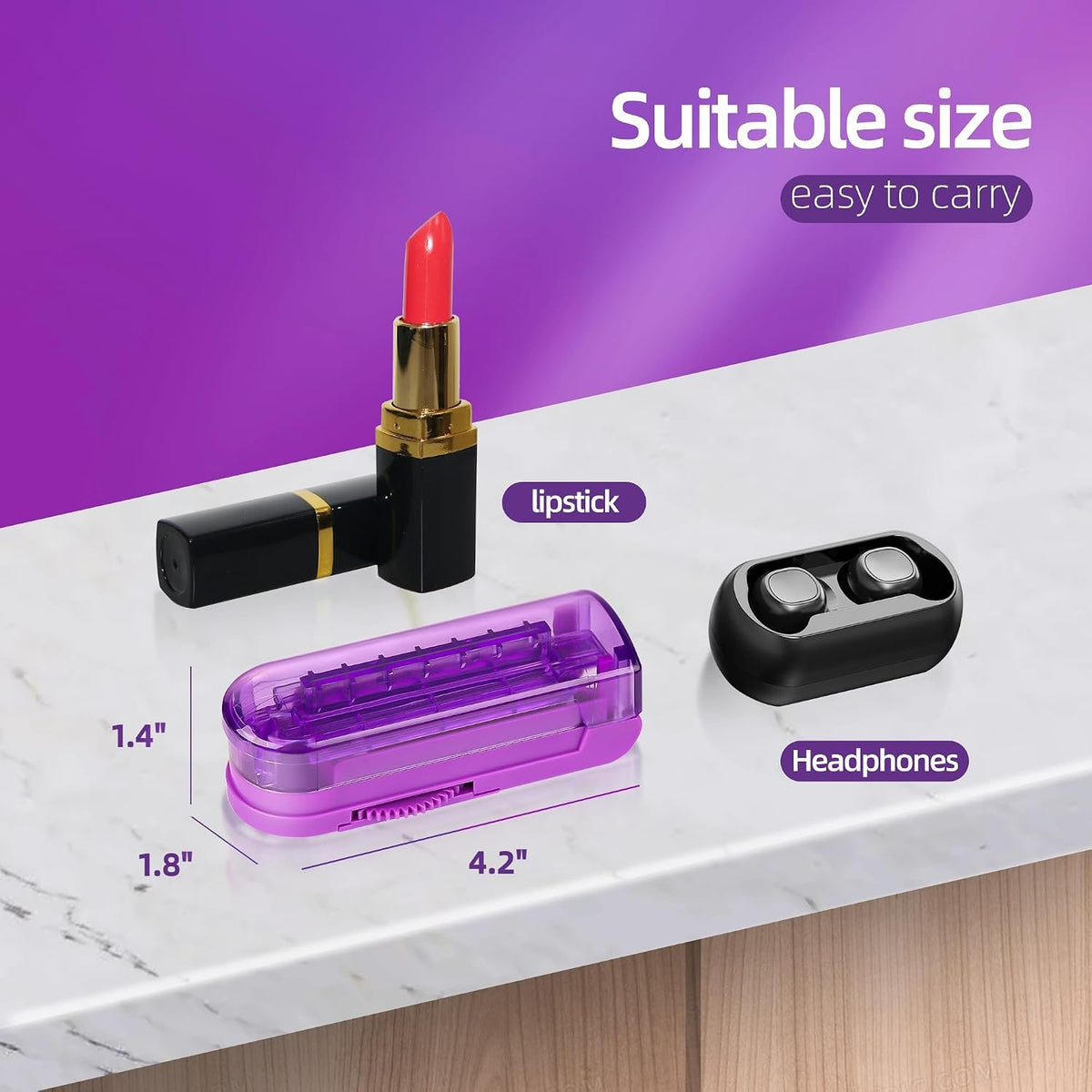 DUBSTAR Pill Cutter Splitter for Small and Tiny Pills Multiple Cuts Purple