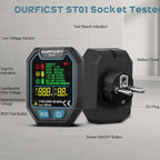 DURFICST Home Test Kit, Hygrometer, Laser Distance Meter and Combination Socket Tester, Humidity Detection, Laser Distance Meter and Socket Tester