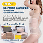 ChongErfei 3 in 1 Postpartum Support Recovery Belly Wrap Waist/Pelvis Belt Body Shaper Postnatal Shapewear,XL Beige
