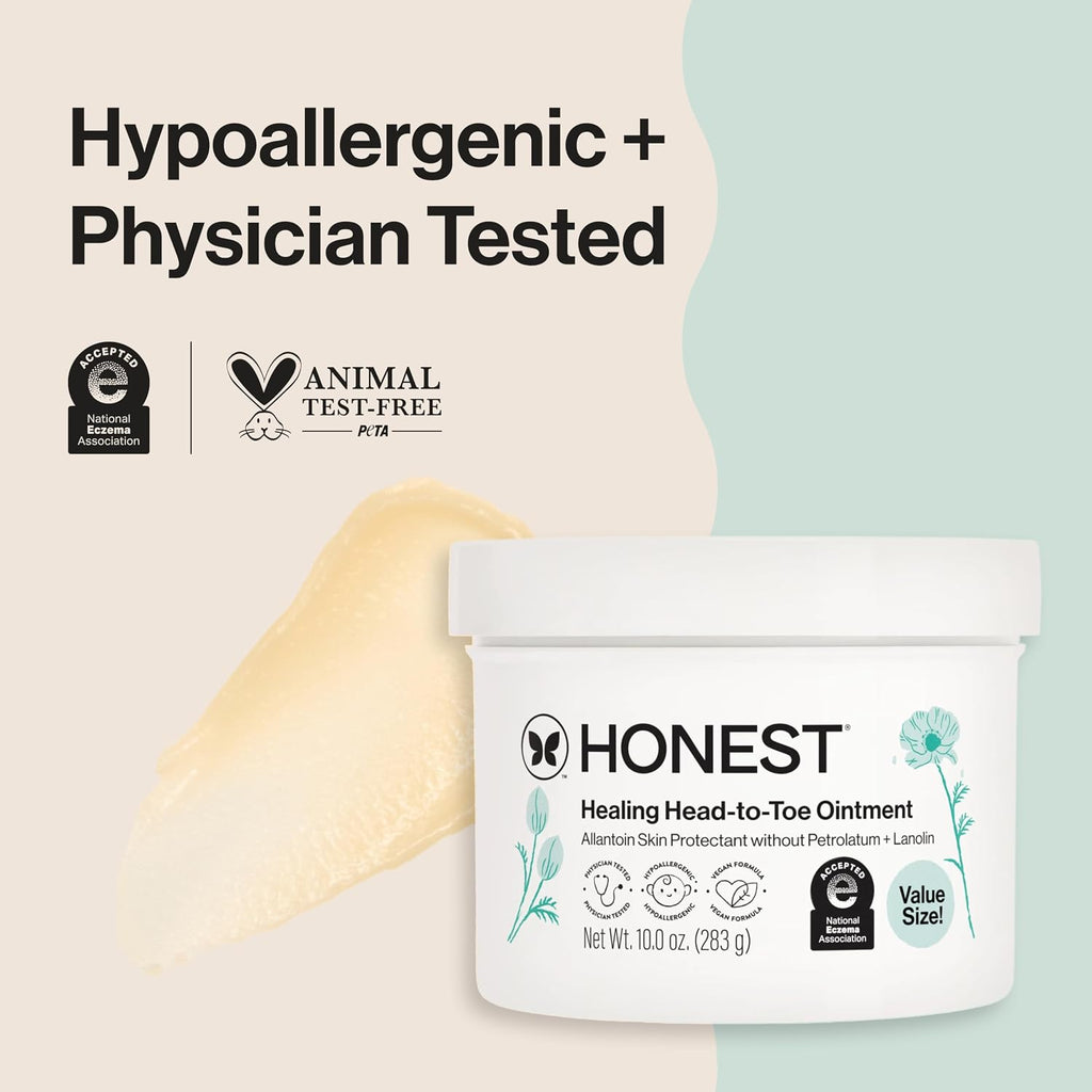 The Honest Company Head-to-Toe Healing Ointment, Fragrance-Free, 10 oz