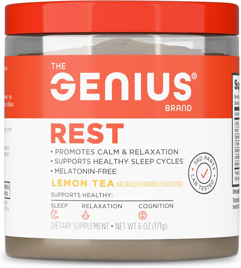 Genius Rest Sleep Supplement, Lemon Tea, 30 Servings