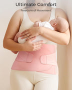 FREETOO Postpartum Belly Band Wrap for Women,Abdominal Binder Post Surgery | for Natural Delivery,C Section Belly Binder Post Partum,Stomach Binder with Adjustable Compression,with Back Support