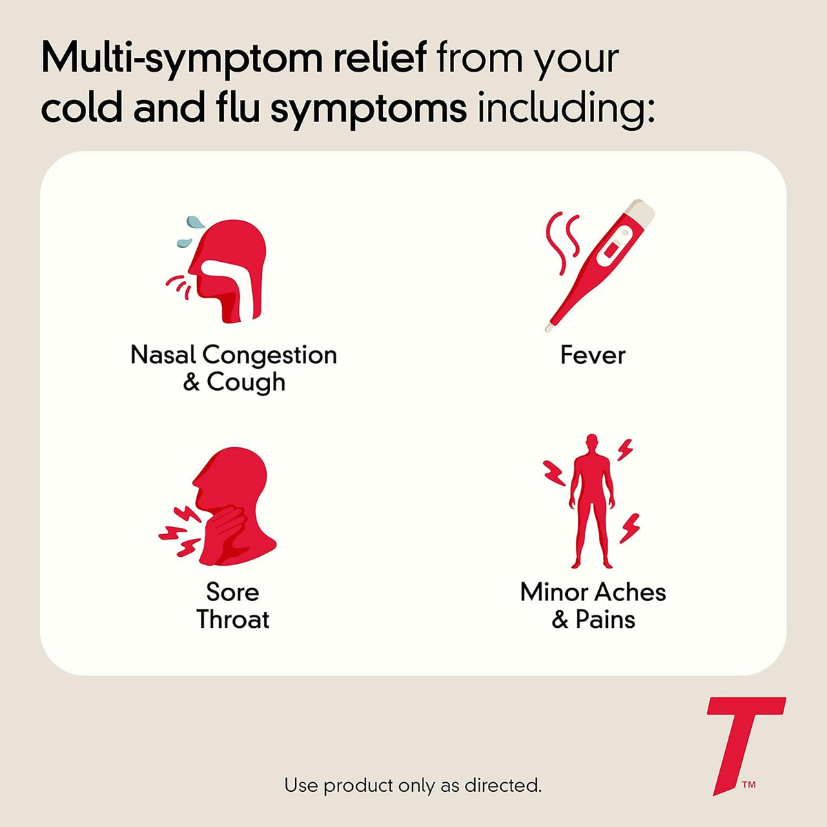 Tylenol Cold + Flu Severe Caplets, Acetaminophen, 24 ct | Fever Reducer, Pain Reliever, Cough Suppressant, Nasal Decongestant & Expectorant