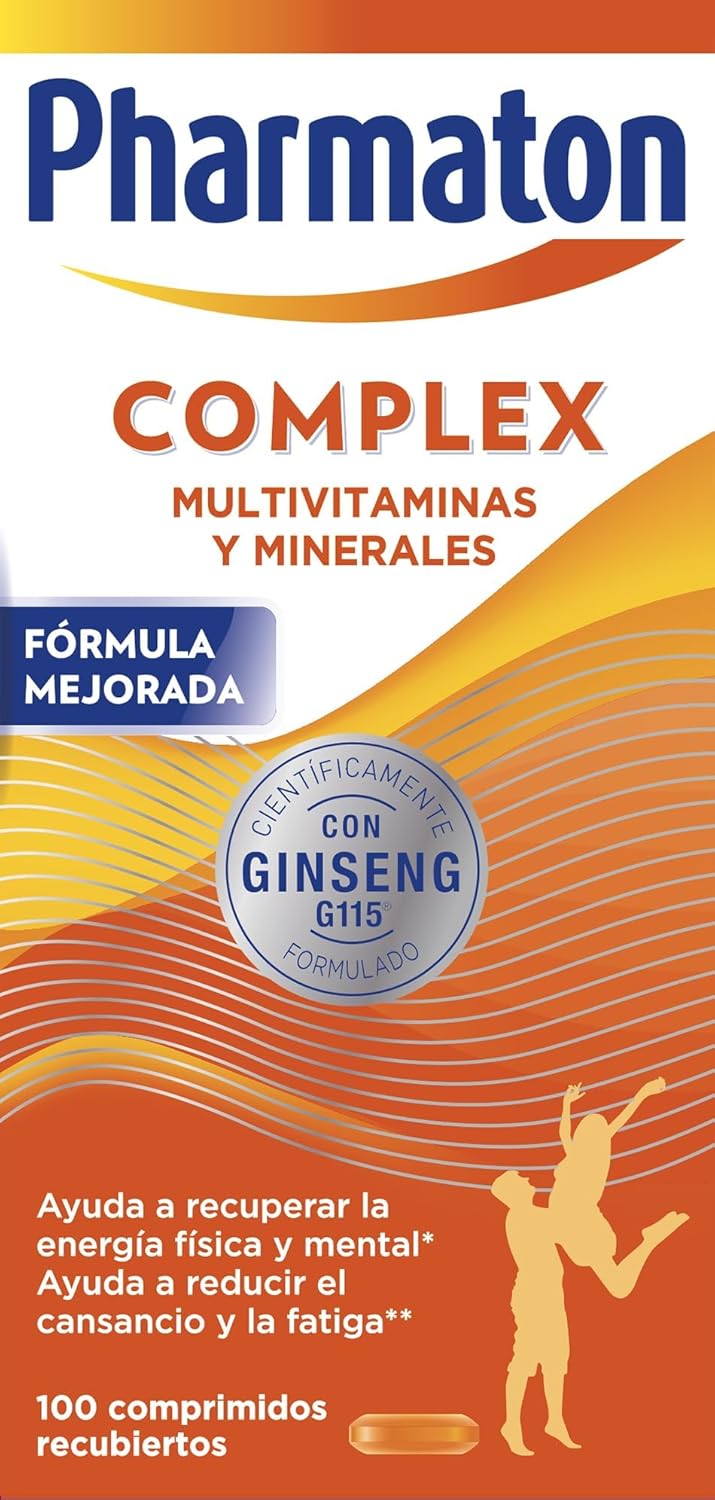 Pharmaton Complex - Multivitamin with Ginseng G115-100 Tablets - Physical & Mental Energy - Vitamins for Fatigue