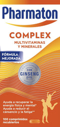 Pharmaton Complex - Multivitamin with Ginseng G115-100 Tablets - Physical & Mental Energy - Vitamins for Fatigue