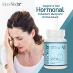 Menoveda Akira Menopause Support Supplement for Women – 60 Tablets | Hormonal Balance, Hot Flash & Night Sweat Relief, Mood, Sleep & Stress Support | Perimenopause & Menopause Vitamins for Women