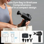 Massage Gun Deep Tissue Portable Muscle Massager Heat Therapy 12mm | LED Display, 12mm Deep Tissue Relief Back Neck Shoulder Legs, Quiet Home Gym Travel, Men Women Athletes,FSA Eligible HSA