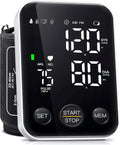 Oklar FDA Cleared Blood Pressure Monitor Upper Arm BP Machine for Home Use | Clinical Accuracy, 2x120 Memory, Large LED Display & 8.7"-15.7" Adjustable Cuff, Dual Power for Home & Travel, Black