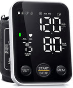 Oklar FDA Cleared Blood Pressure Monitor Upper Arm BP Machine for Home Use | Clinical Accuracy, 2x120 Memory, Large LED Display & 8.7"-15.7" Adjustable Cuff, Dual Power for Home & Travel, Black