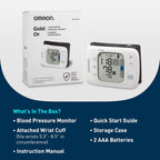 OMRON Gold Wireless Wrist Blood Pressure Monitor for Home Use | #1 Doctor & Pharmacist Recommended Brand - Clinically Validated - Connect App