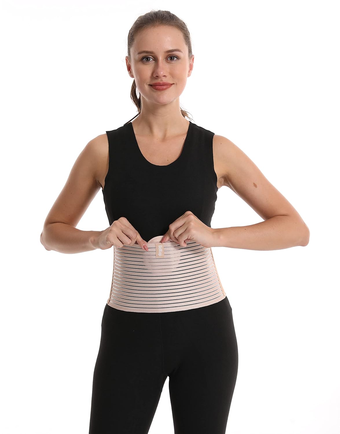 Umbilical Hernia Girdle for Women and Men - Umbilical Hernia Belt: Double Compression Pad - Adjustable Abdominal Belly Band - Belly Band - Women / Postpartum Slimming Belt (L/XL)