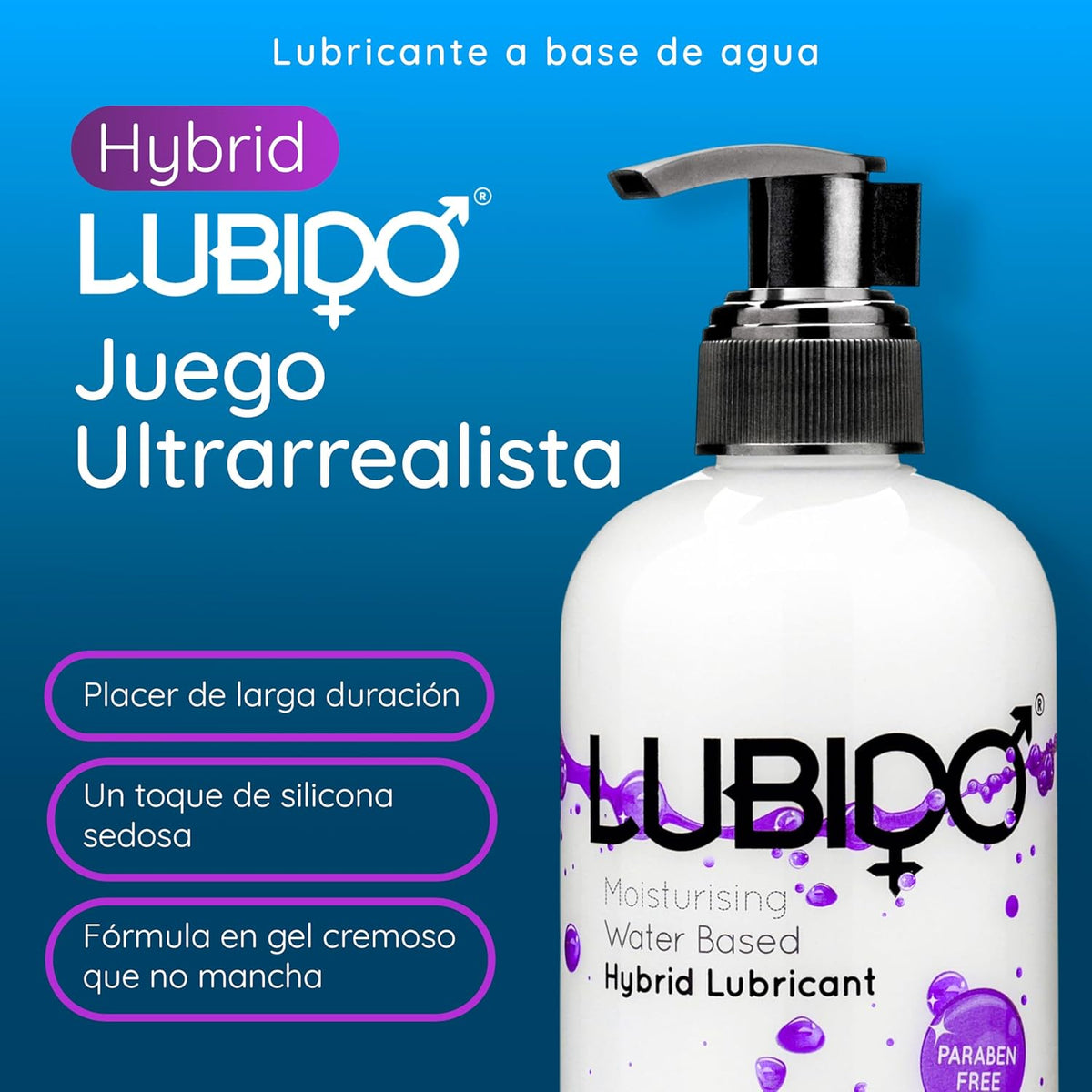 Lubido Lubricant Gel Hybrid Creamy Moisturizing Paraben Free - 250 ml