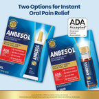 Anbesol Maximum Strength Gel Oral Pain Reliever, 0.33 oz | Instant oral pain relief from toothaches, gum pain and braces pain, canker sore treatment, 20% benzocaine, ADA accepted