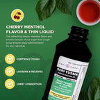 Geri-Tussin Cold and Cough Relief Guaifenesin Syrup by GeriCare| Sugar-Free Guaifenesin Liquid Expectorant| Cough Syrup & Chest Decongestant| Cherry Menthol Flavor Guaifenesin Oral Solution| 4 Fl Oz